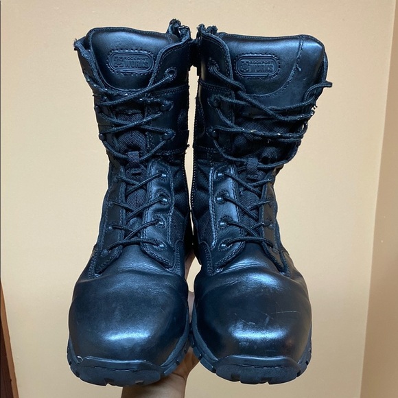 Rockport Vibram Black Tactical Genuine Leather Combat Boots - Picture 16 of 17